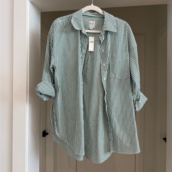 The Bennet Buttondown Shirt by Maeve - Size S - Moss - Picture 9 of 10